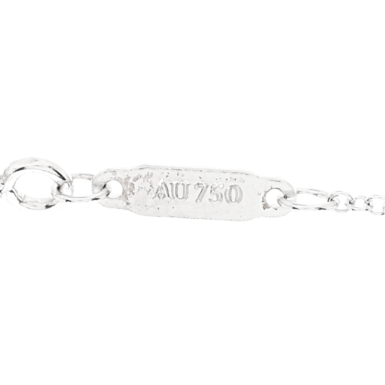 Tiffany 18K White Gold Diamond Large T Smile Pendant Necklace 6 of 7