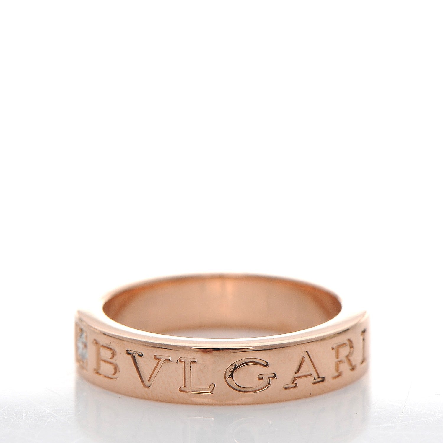 Bulgari 18K Rose Gold Diamond B.Zero1 Essential Band Ring 50 5.25 3 of 7