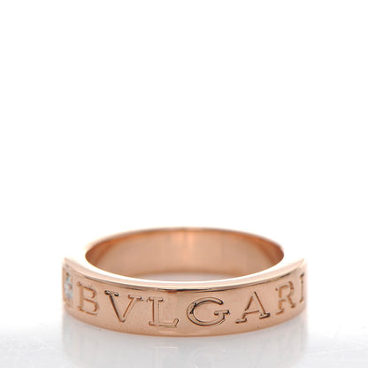 Bulgari 18K Rose Gold Diamond B.Zero1 Essential Band Ring 50 5.25 3 of 7