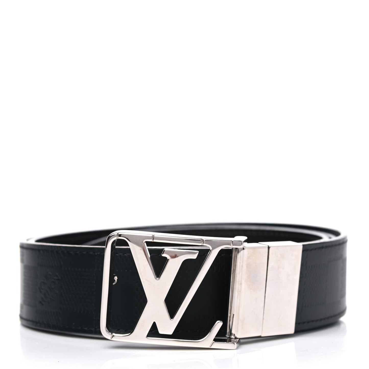 Damier Infini Calfskin 40mm LV Initiales Reversible Belt 100 40 Black