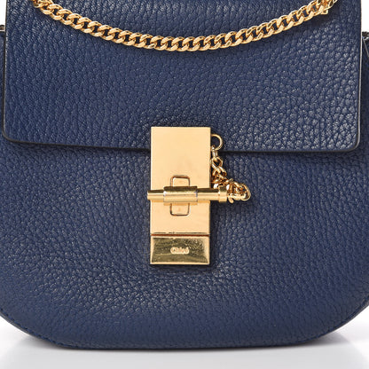 Chloe Grained Lambskin Mini Drew Shoulder Bag Royal Navy 9 of 11