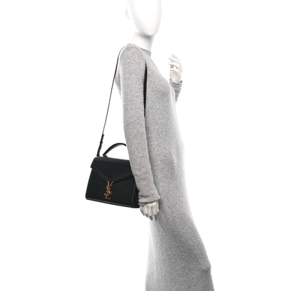 Saint Laurent Smooth Calfskin Medium Classic Monogram Cassandra Top Handle Black Rouge Legion 2 of 11