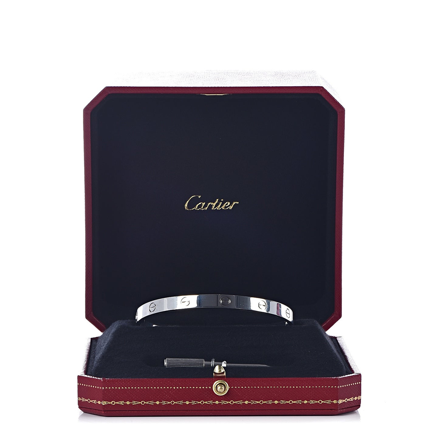 18K White Gold LOVE Bracelet 20