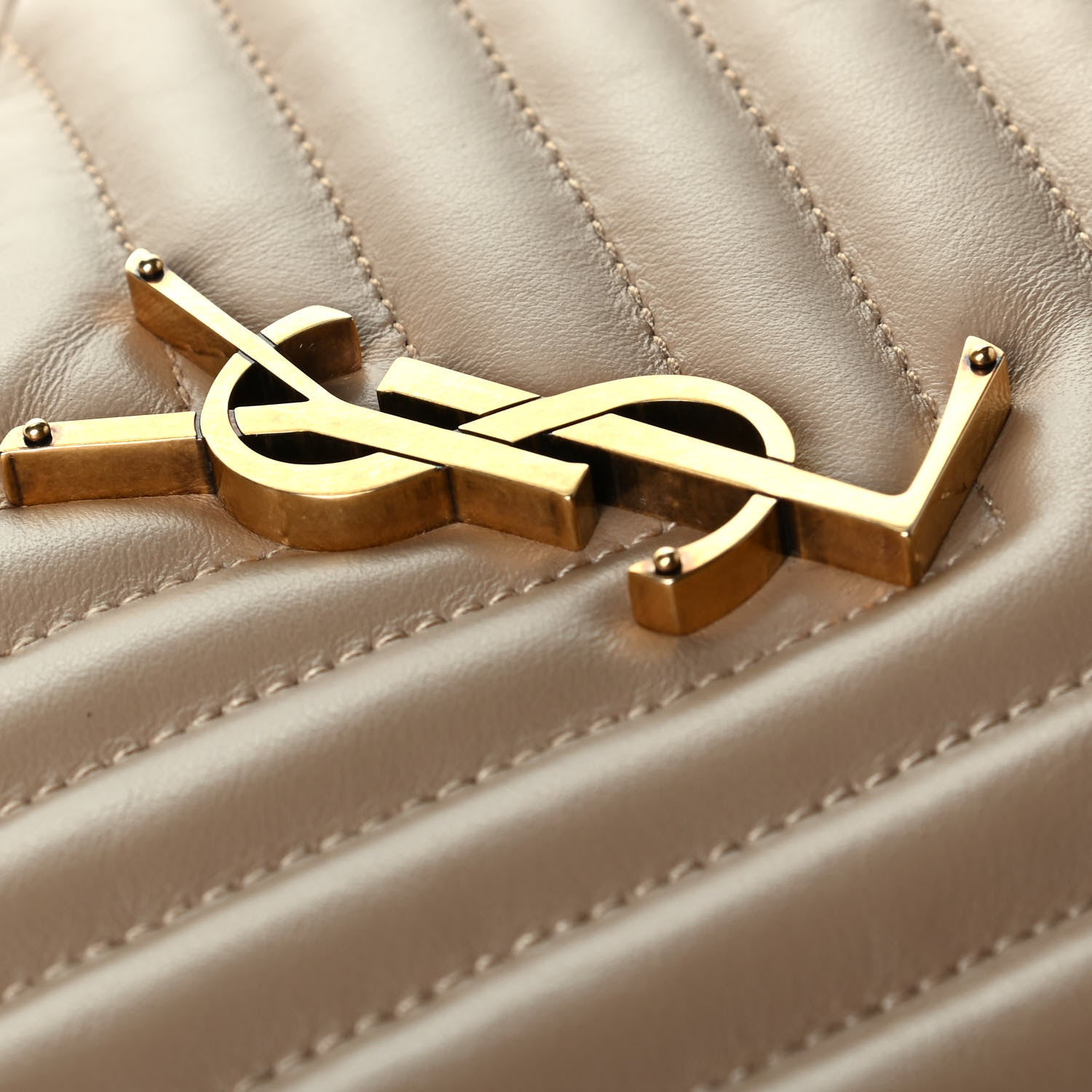 Saint Laurent Calfskin Matelasse Monogram Lou Camera Bag Dark Latte 7 of 7