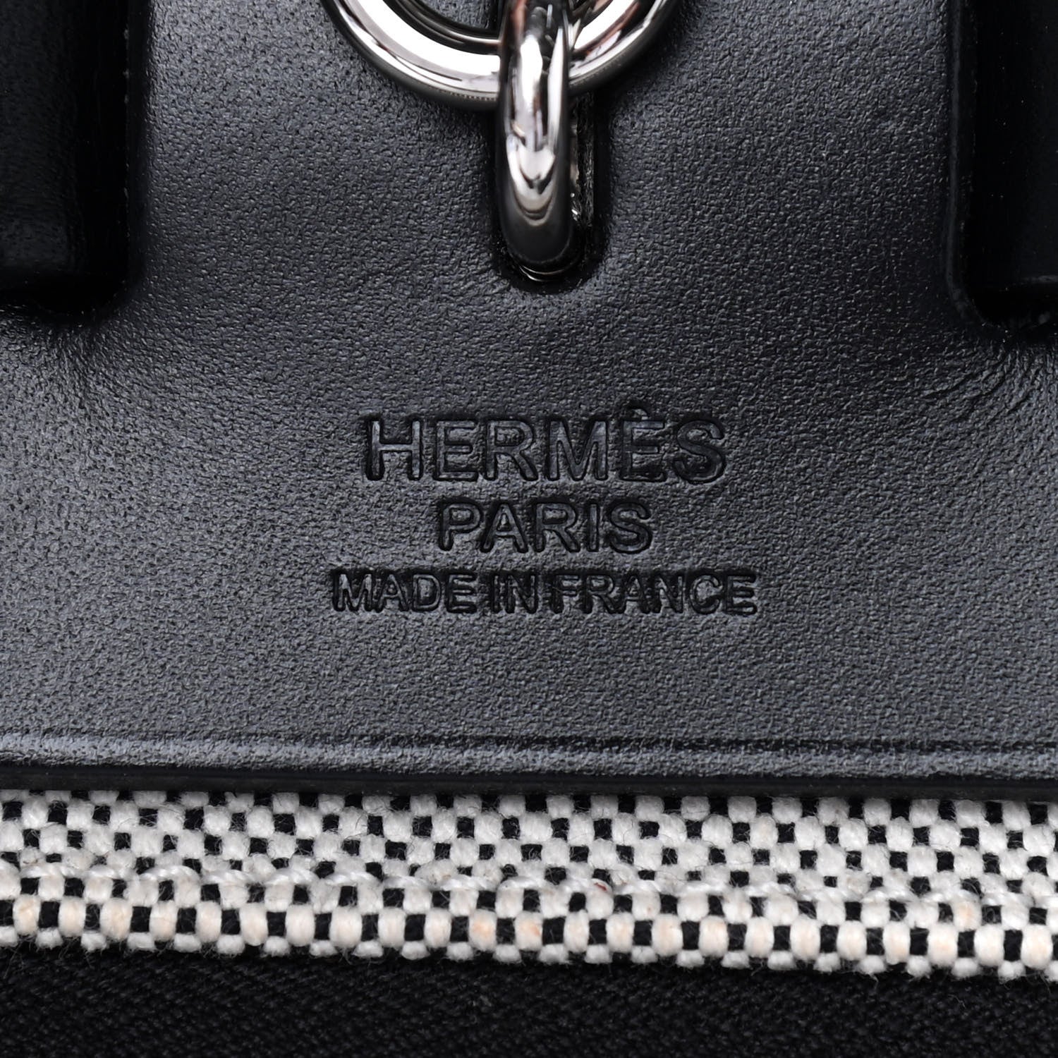 Hermes Toile H Berline Vache Hunter Herbag Zip PM 31 Black Ecru 8 of 11