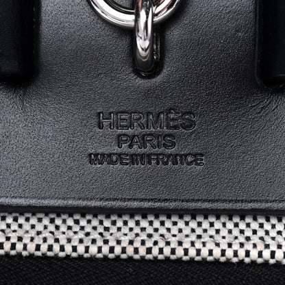 Hermes Toile H Berline Vache Hunter Herbag Zip PM 31 Black Ecru 8 of 11