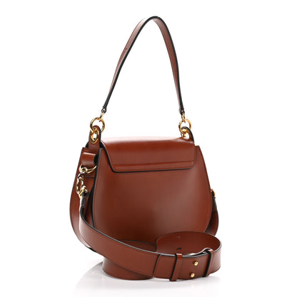 Chloe Calfskin Suede Large Tess Bag Sepia Brown 3 of 9