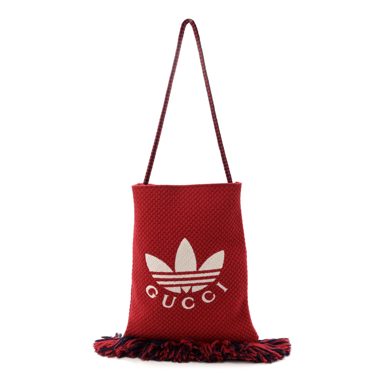 x Adidas Crochet Fringe Messenger Bag Hibiscus Red