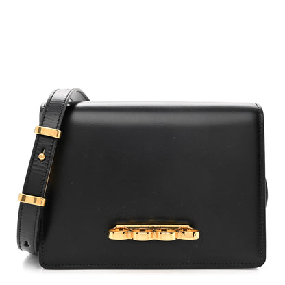 Alexander McQueen Smooth Calfskin Four Ring Knuckle Crossbody Bag Black 1 of 10
