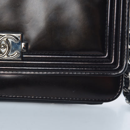 Chanel Glazed Calfskin Boy Wallet On Chain WOC Black 14 of 18