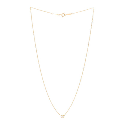 Tiffany 18K Yellow Gold Diamond .14ct Elsa Peretti Diamonds by the Yard Pendant Necklace 3 of 4