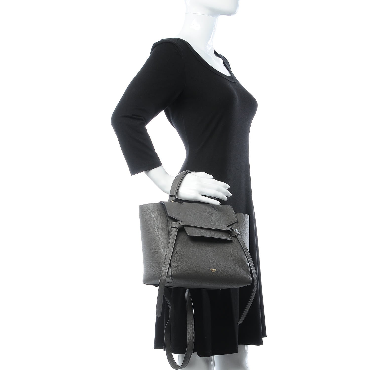 Celine Grained Calfskin Micro Belt Bag Grey 3 of 8