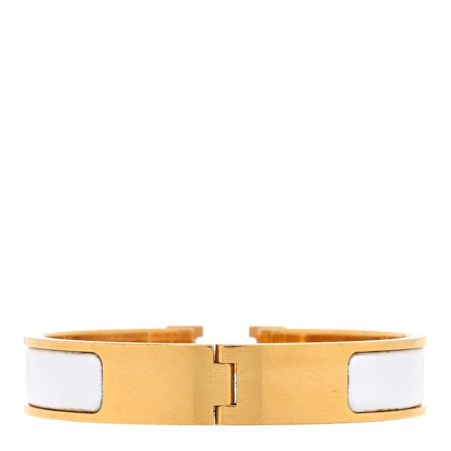 Hermes Enamel Narrow Clic Clac H Bracelet PM White 2 of 3