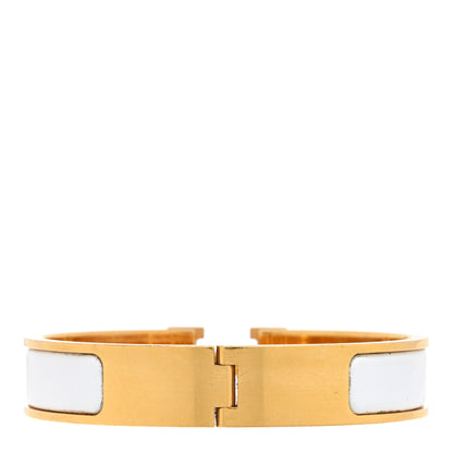 Hermes Enamel Narrow Clic Clac H Bracelet PM White 2 of 3