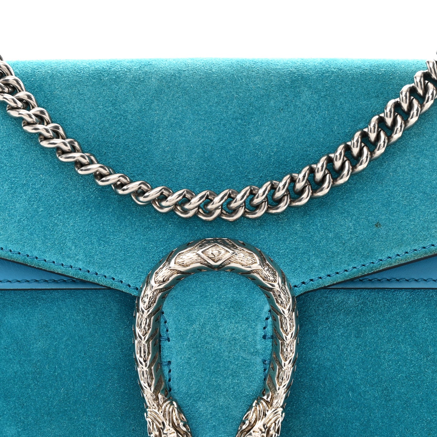 Suede Small Dionysus Shoulder Bag Blue