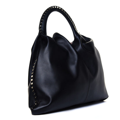 Valentino Garavani Calfskin Rockstud Hobo Black 2 of 4