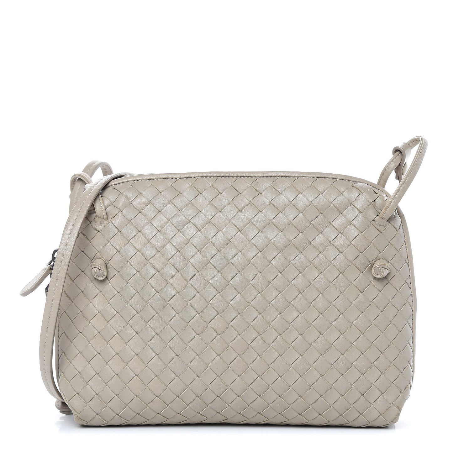 Nappa Intrecciato Crossbody Pillow Fume