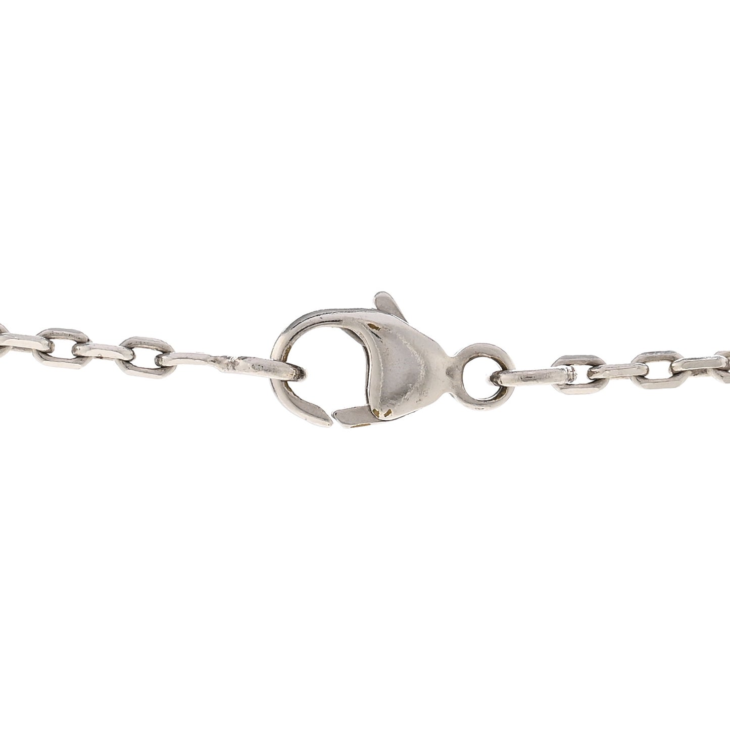 Lacquered Palladium Mini Pop H Pendant Necklace White