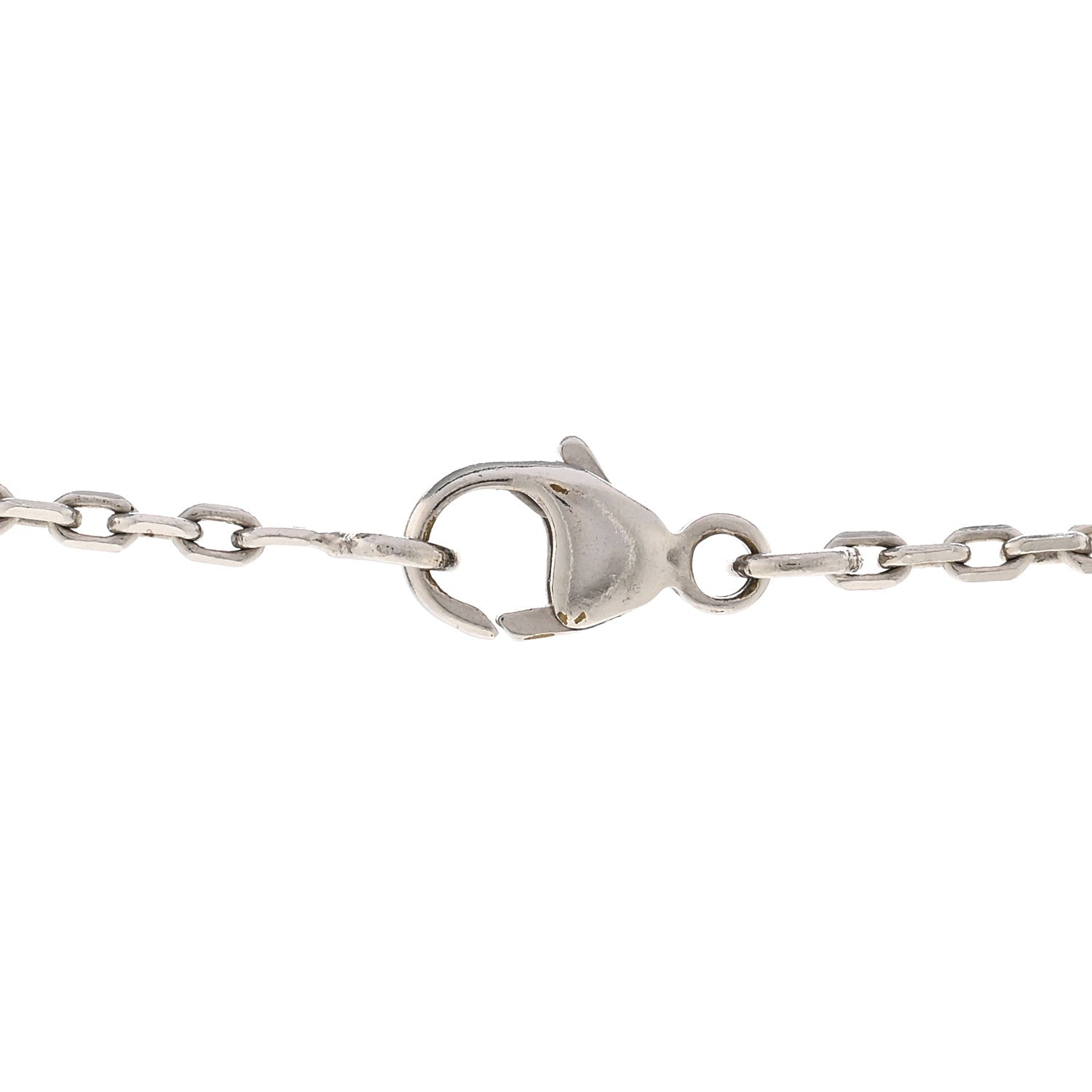 Hermes Lacquered Palladium Mini Pop H Pendant Necklace White 5 of 6
