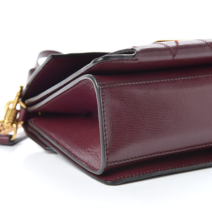 Givenchy Goatskin Quilted Small GV3 Shoulder Bag Aubergine 9 of 12