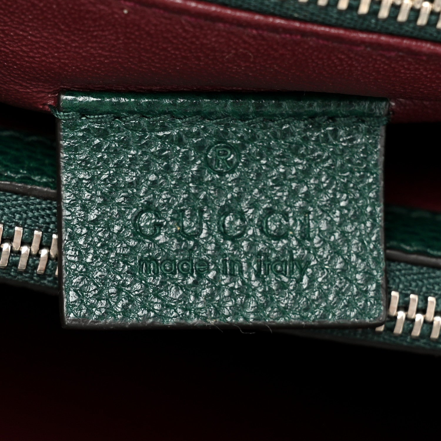 Gucci Grainy Calfskin Small Zumi Top Handle Bag Vintage Green 8 of 17