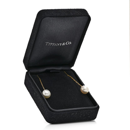 Tiffany 18K Yellow Gold Cultured Pearl Elsa Peretti Pearls By The Yard Drop Earrings 5 of 5