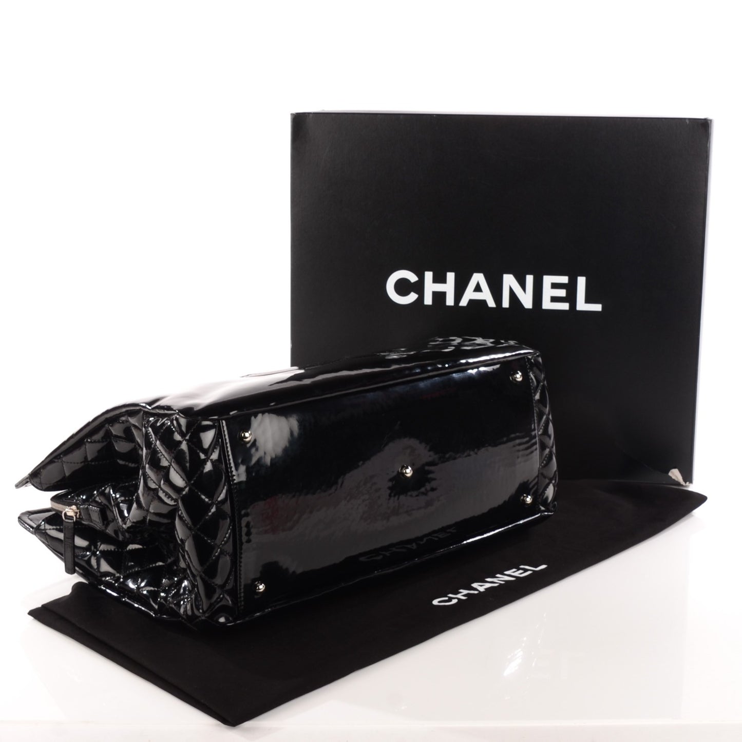 Vinyl Lipstick Tote Black