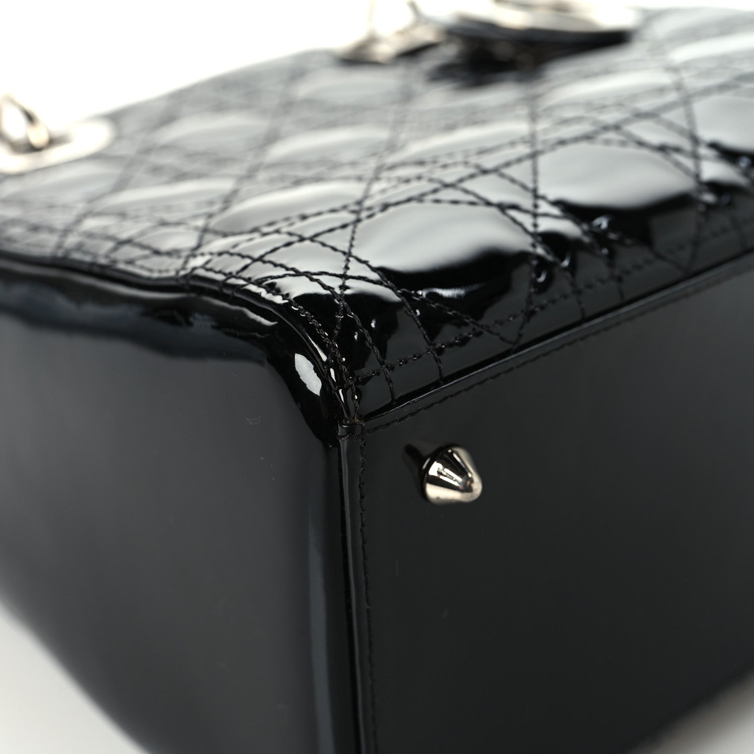Christian Dior Patent Cannage Medium Lady Dior Black 9 of 12