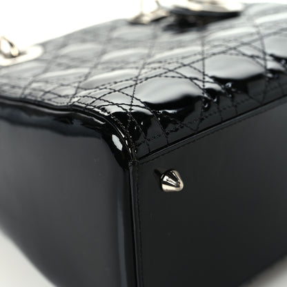 Christian Dior Patent Cannage Medium Lady Dior Black 9 of 12