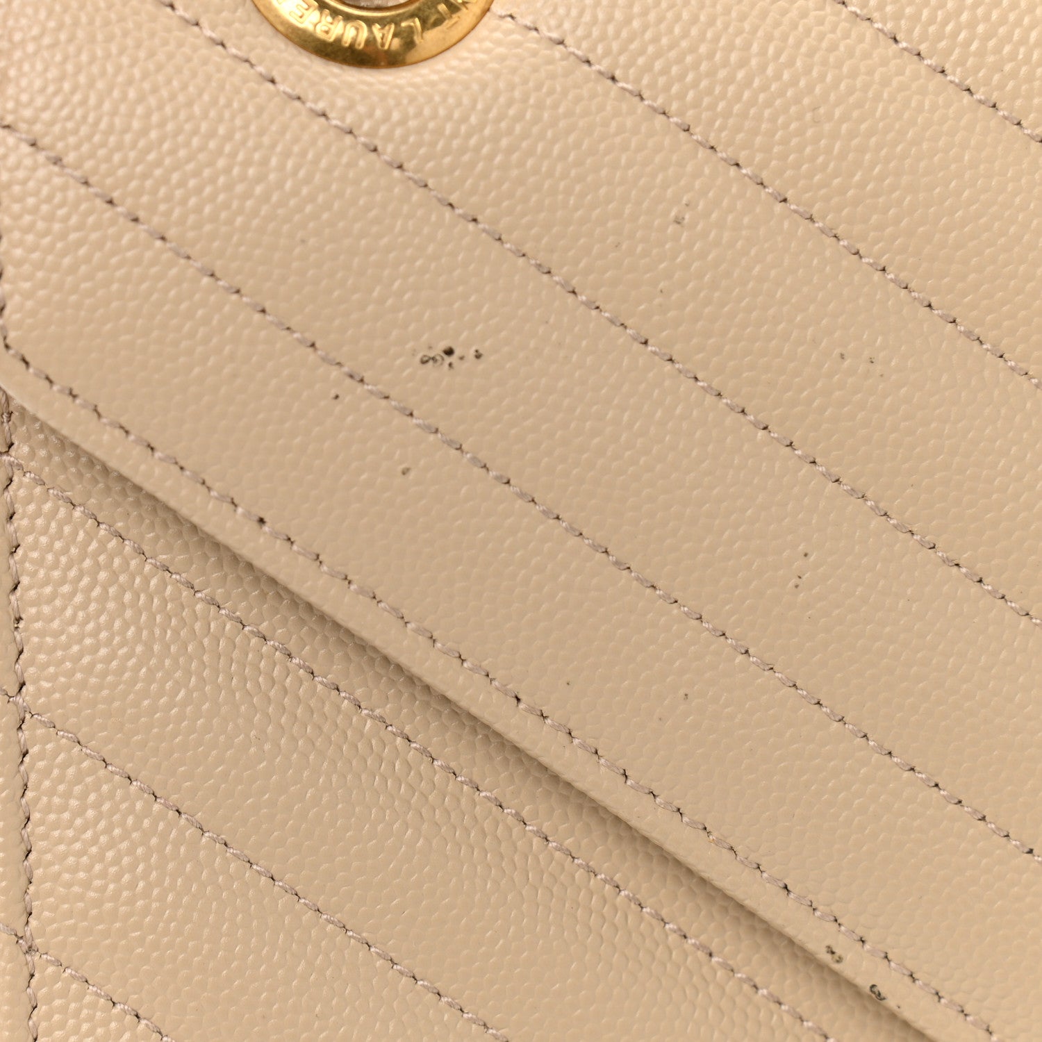Saint Laurent Grain De Poudre Matelasse Chevron Large Monogram Satchel Nude Powder 11 of 15