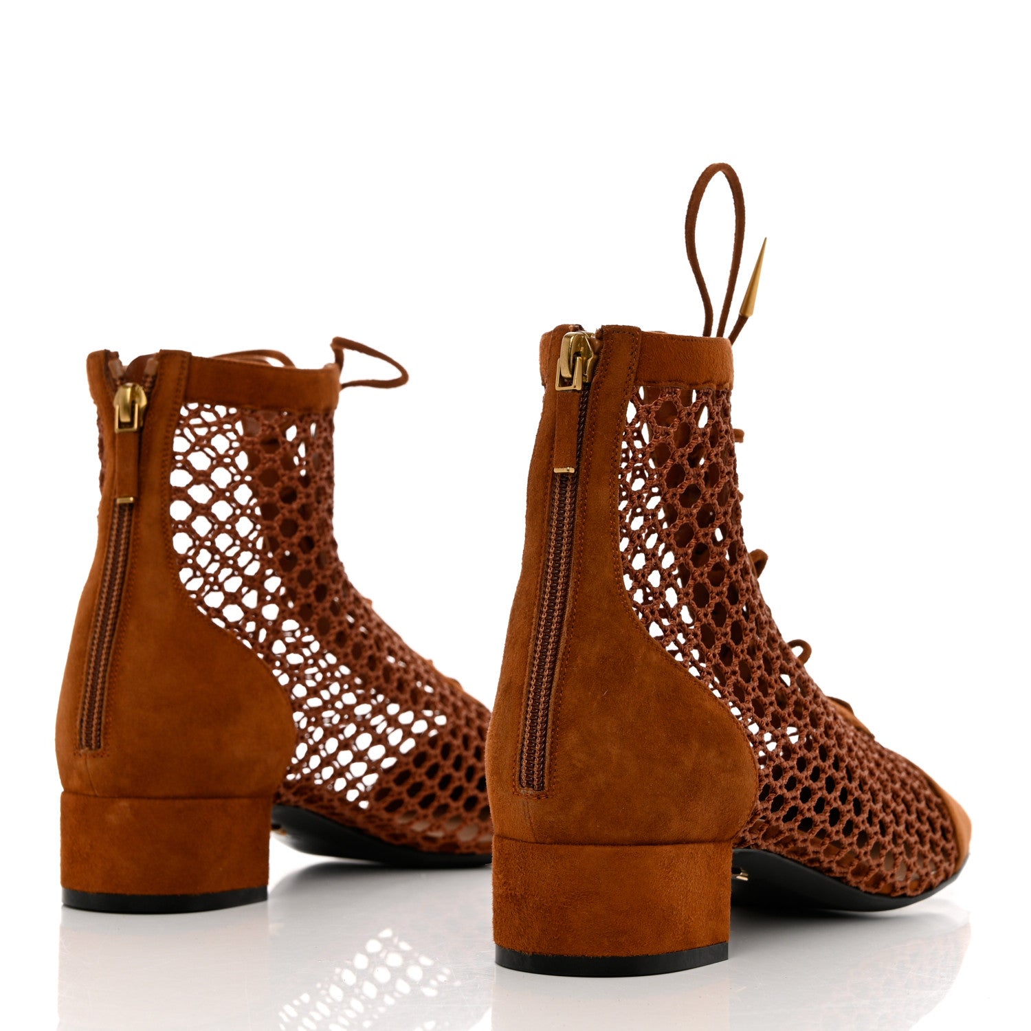 Christian Dior Suede Resille Naughtily-D 30mm Ankle Boots 40 Golden Brown 4 of 10