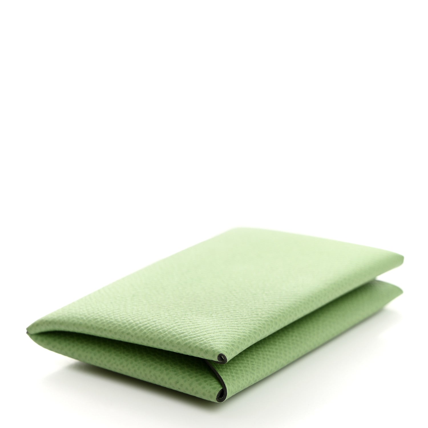 Hermes Epsom Calvi Card Case Vert Criquet 4 of 8
