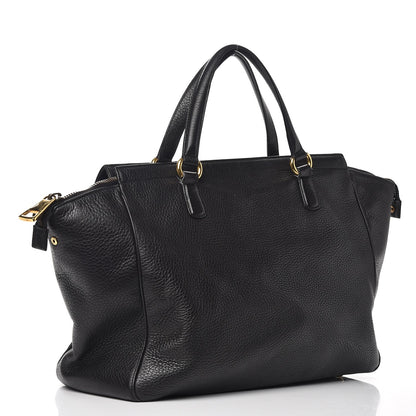 Gucci Pebbled Calfskin Medium 1973 Top Handle Satchel Black 3 of 19