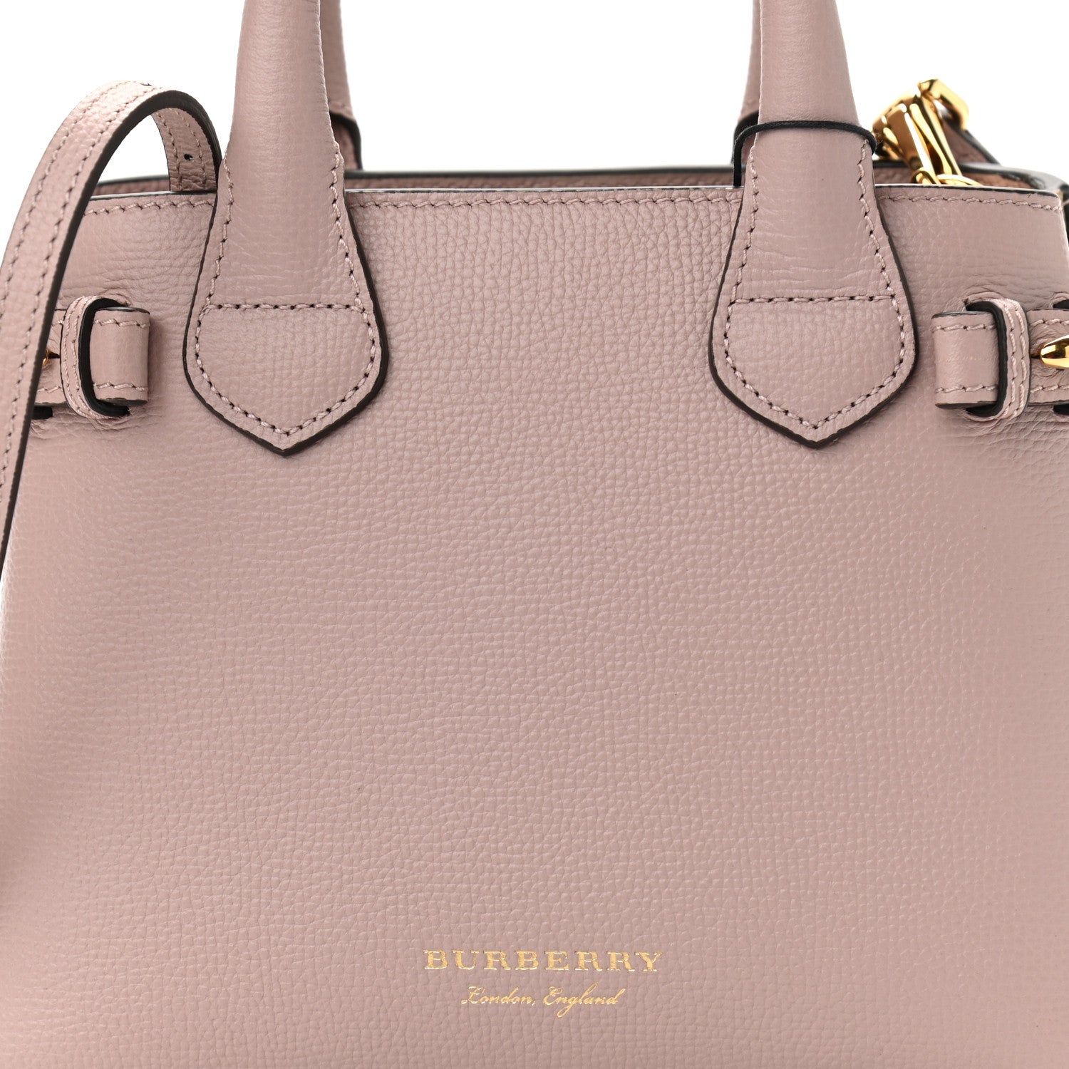 Burberry Grainy Calfskin House Check Baby Banner Tote Pale Orchid 8 of 10