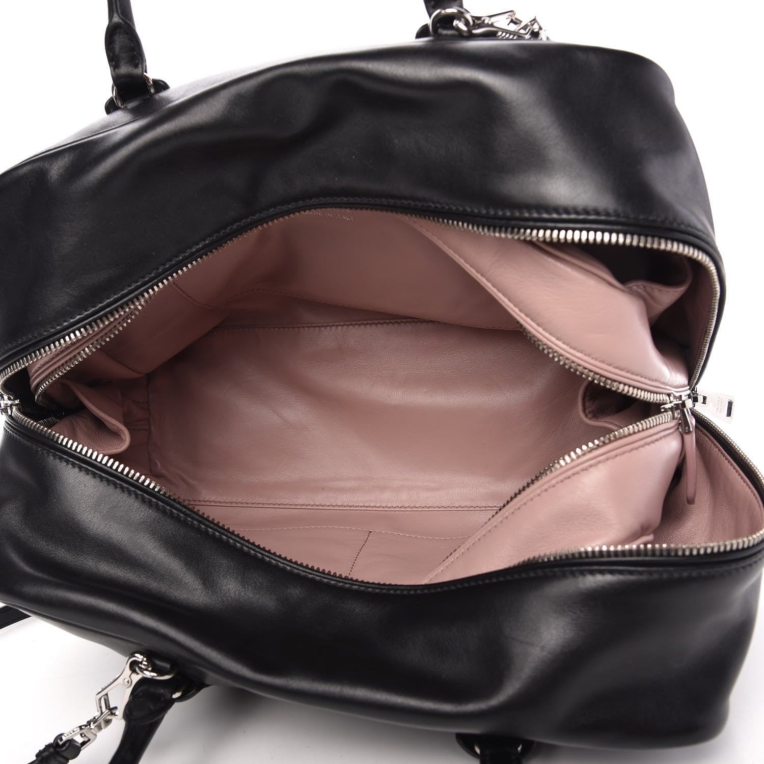 Prada Soft Calf Large Inside Tote Black Mughetto 5 of 10