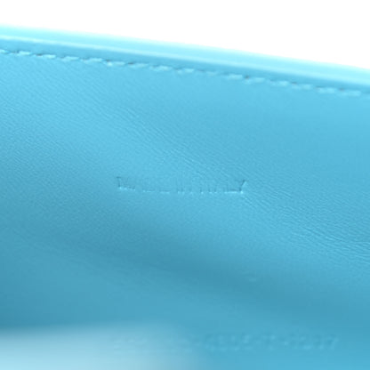 Balenciaga Shiny Calfskin Crocodile Embossed Hourglass Top Handle Bag XS Azur 9 of 11
