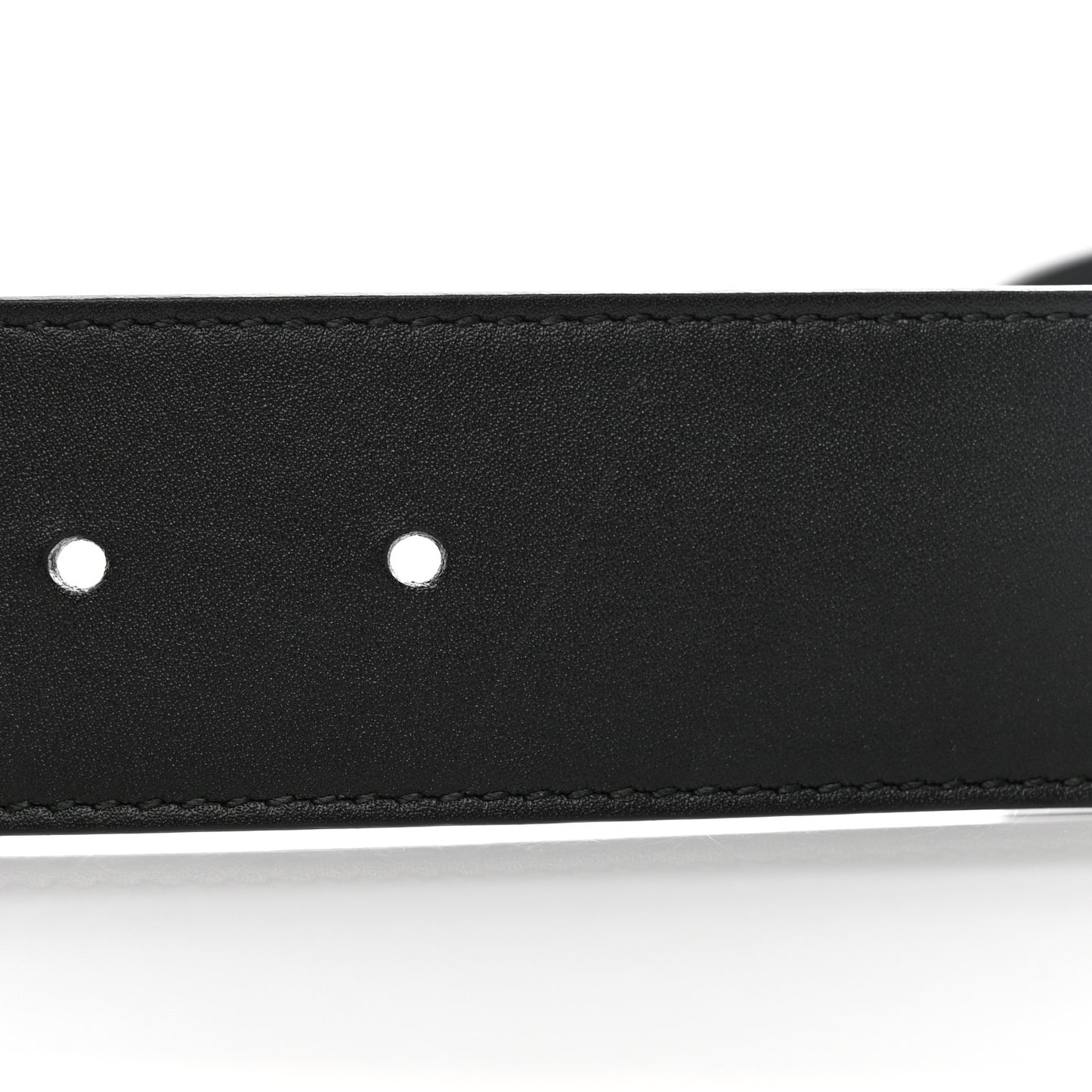 Moon Calfskin Pearl Double G 40mm Belt 70 28 Black Cream