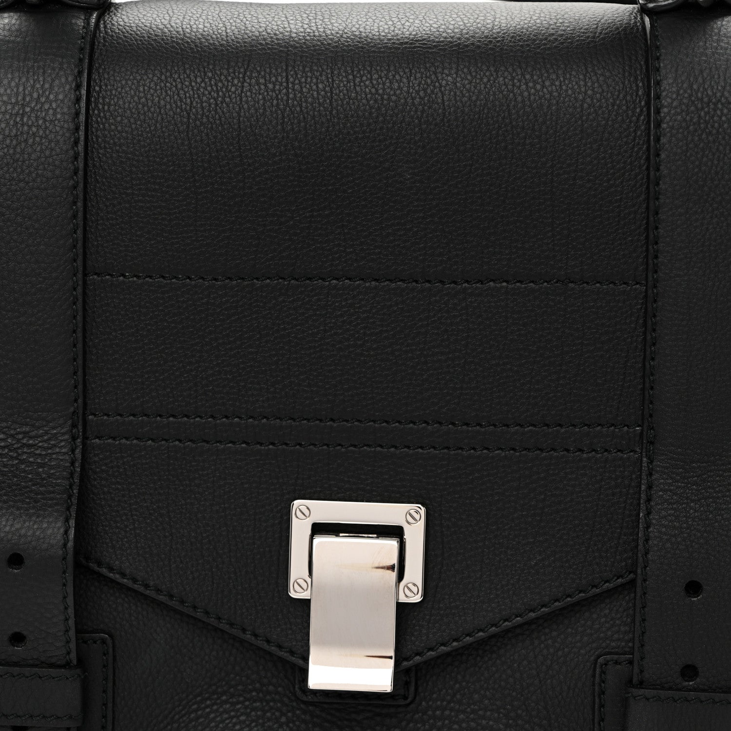 Proenza Schouler Soft Grainy Calfskin Medium PS1 Satchel Black 7 of 9