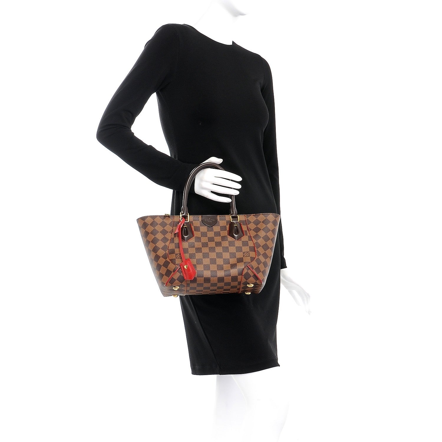 Louis Vuitton Damier Ebene Caissa Tote PM Cherry 2 of 8