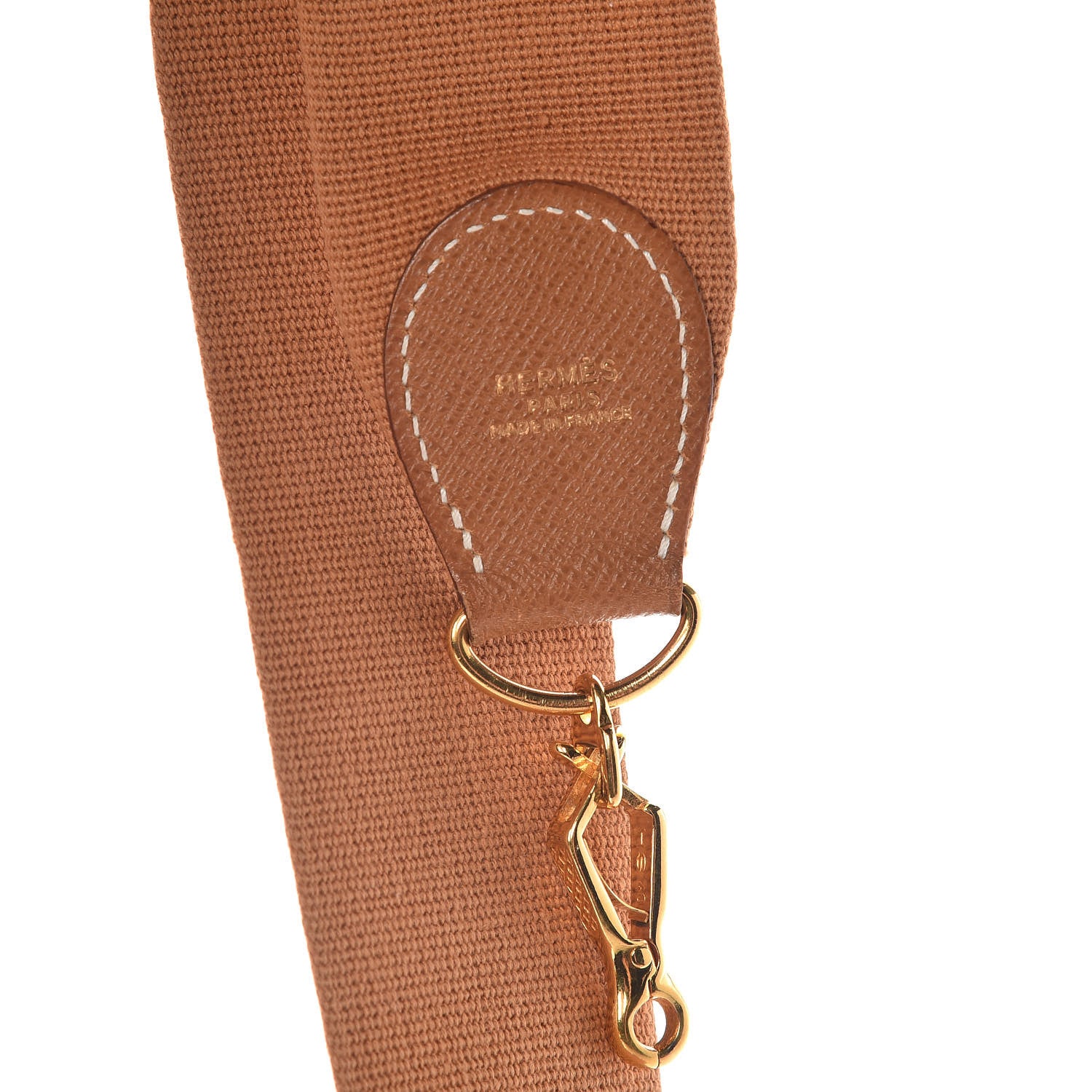 Hermes Toile Courchevel Shoulder Strap Gold 4 of 4