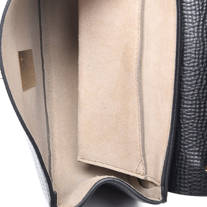 Chloe Grained Calfskin Lambskin Mini Bi-Color Drew Shoulder Bag Black Powder Beige 5 of 8