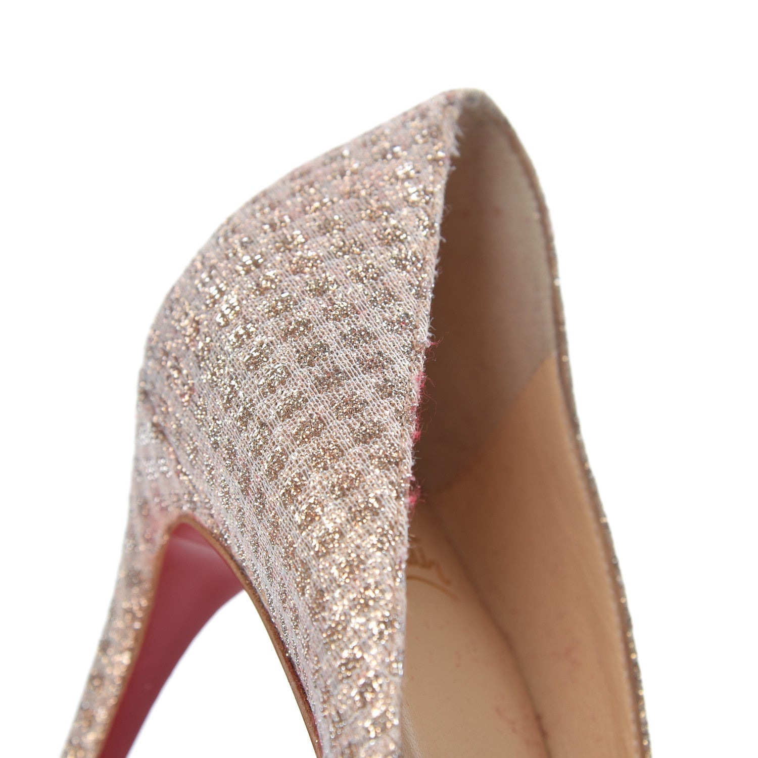 Christian Louboutin Glitter New Very Prive 120 Pumps 38.5 Silver Gold 9 of 16