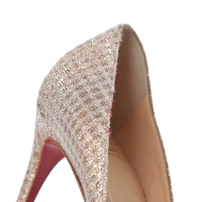 Christian Louboutin Glitter New Very Prive 120 Pumps 38.5 Silver Gold 9 of 16