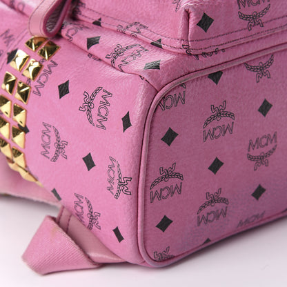 MCM Visetos Small Side Stud Stark Backpack Pink 5 of 9