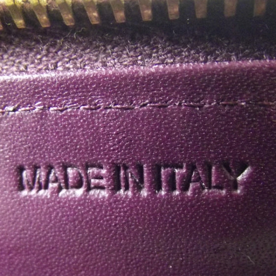 Patent Crocodile Embossed Wallet Purple