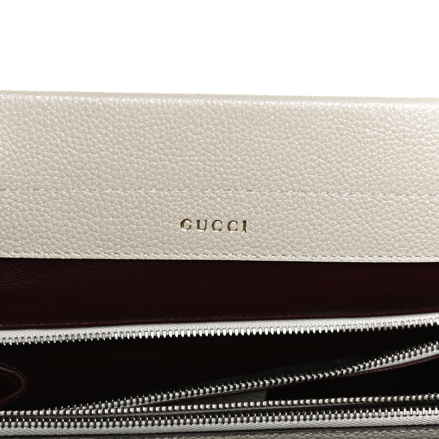 Gucci Grainy Calfskin Small Zumi Top Handle Bag Mystic White 7 of 10