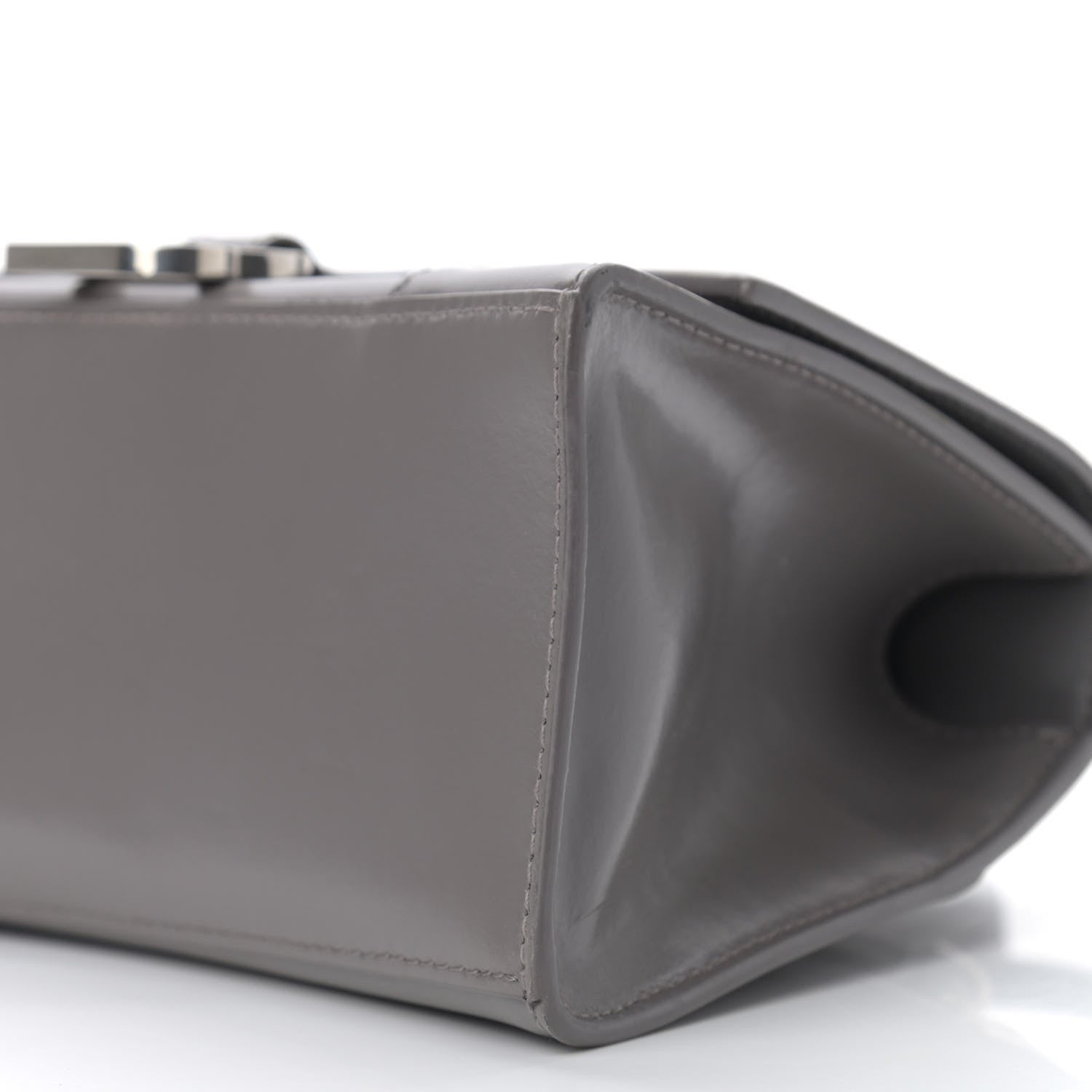Balenciaga Shiny Box Calfskin Small Hourglass Top Handle Bag Dark Grey 9 of 15
