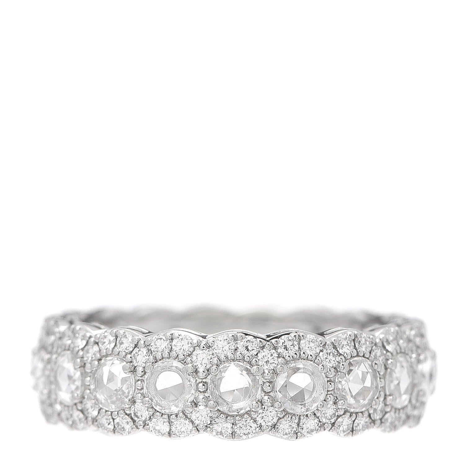 Tiffany Platinum Diamond 1.76ctw Cobblestone Ring 56 7.5 1 of 4