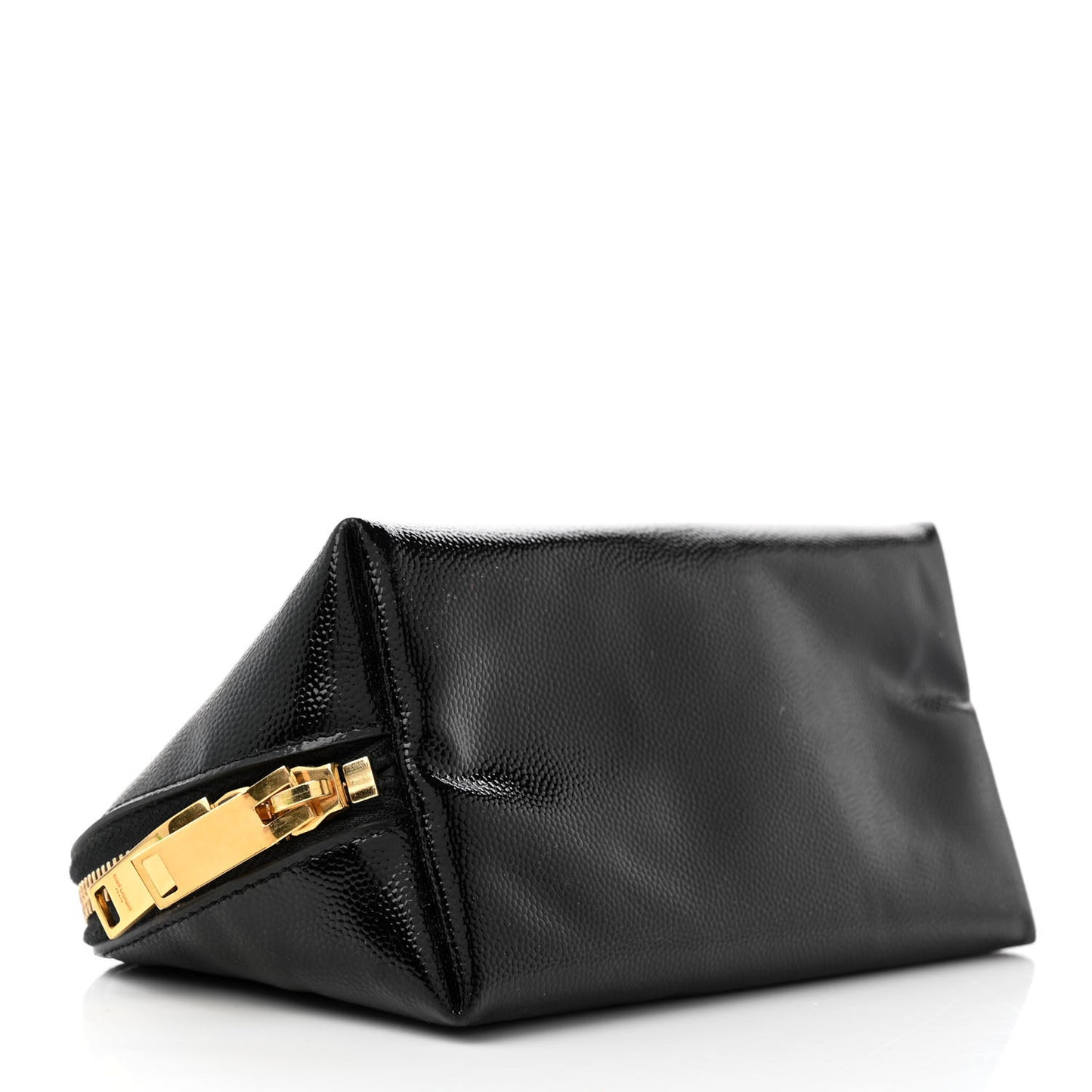 Grained Calfskin Cosmetic Pouch Black