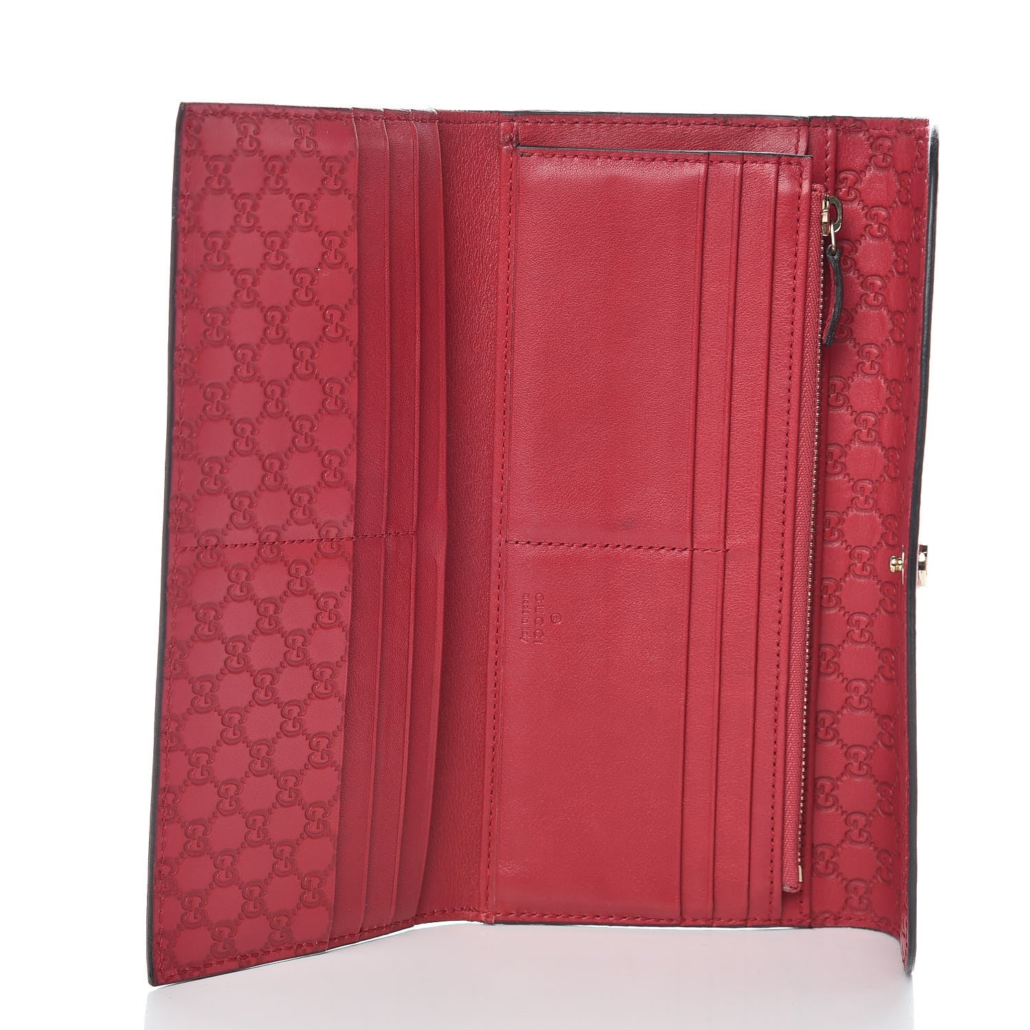 Gucci Microguccissima Interlocking G Continental Wallet Red 7 of 10